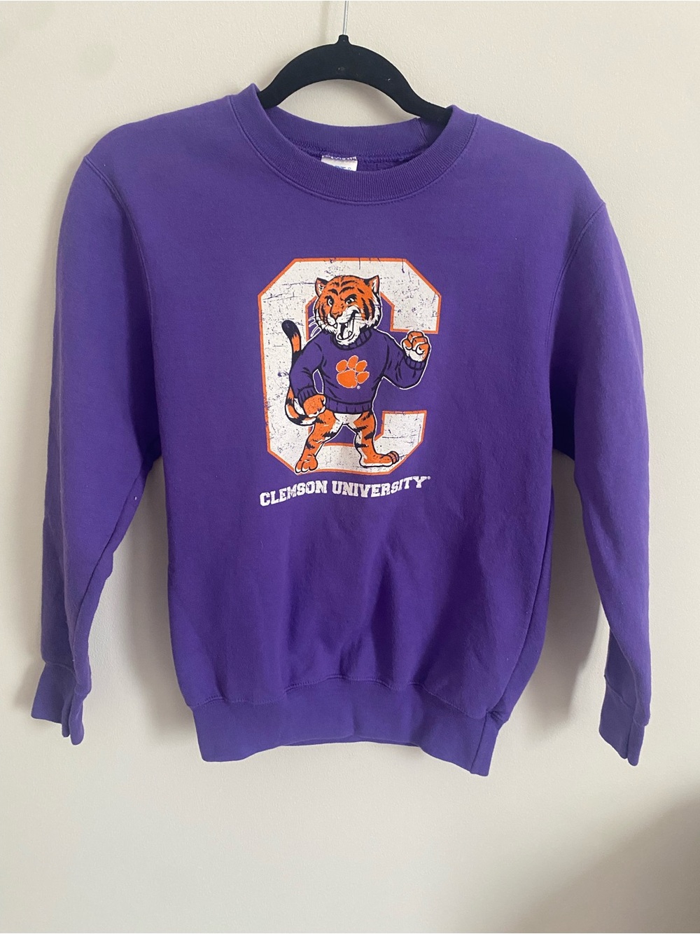 Clemson University Purple Crewneck Sweatshirt